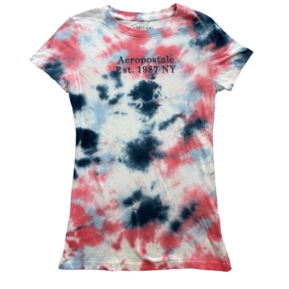 Aeropostale Aero Women's Size Medium Classic Crewneck Tie Dye T-Shirt Top